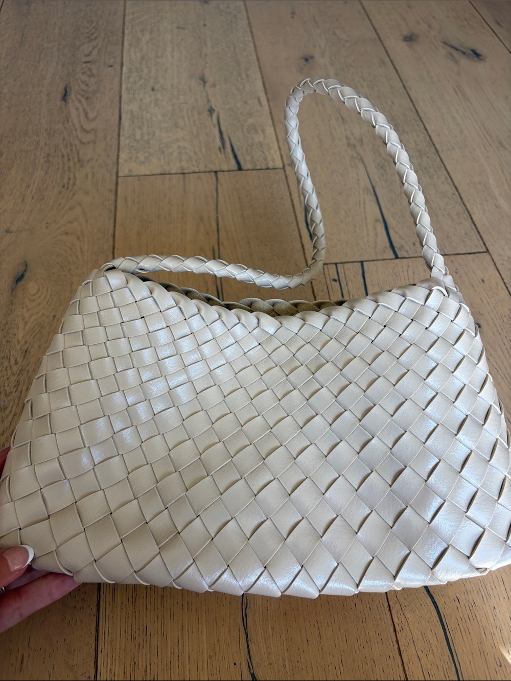Anthropologie Braided Woven Shoulder Bag in Beige - Picture 4 of 7